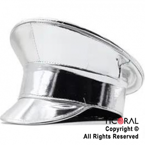 SOMBRERO CAPITAN METALIZADO PLATA x 1